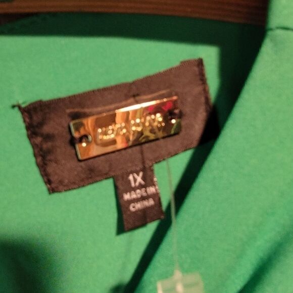 Alexia Admor Karin Trumpet Dress Green 1x NWOT - Picture 4 of 6